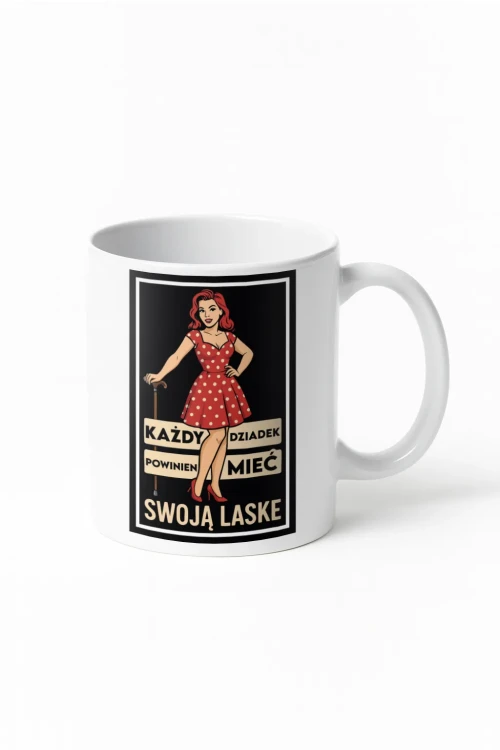 Kubek dla dziadka – Każdy dziadek powinien mieć swoją laskę - wizualizacja