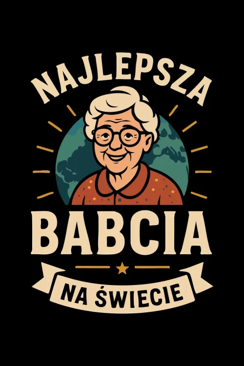 Koszulka dla babci - „Najlepsza Babcia na świecie” - grafika