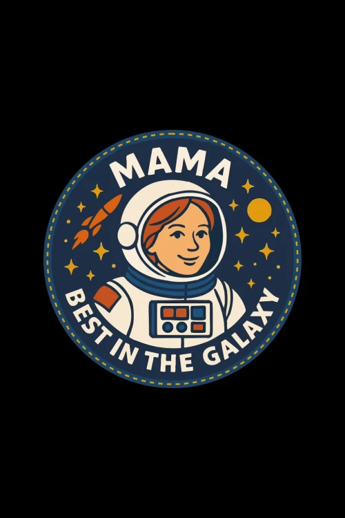 Koszulka dla Mamy - Mama – Best in the Galaxy - NASA - grafika