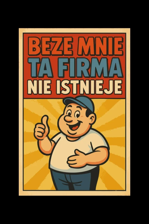 Koszulka do pracy - Beze mnie ta firma nie istnieje - grafika