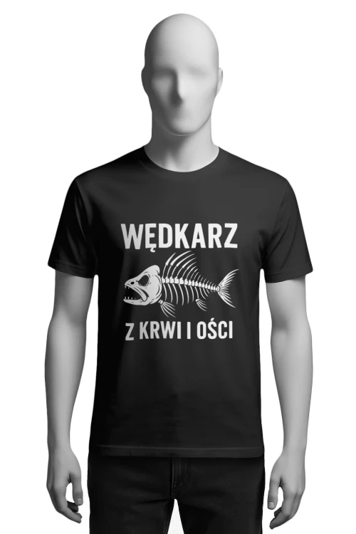 Koszulka dla wędkarza - wędkarz z krwi i ości - męska przód