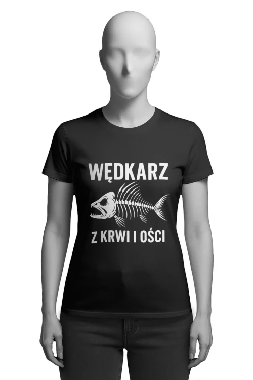 Koszulka dla wędkarza - wędkarz z krwi i ości - damska przód