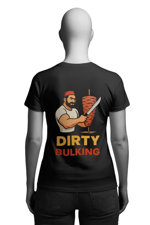 Koszulka na siłownię - dirty bulking - siłownia - damska tył