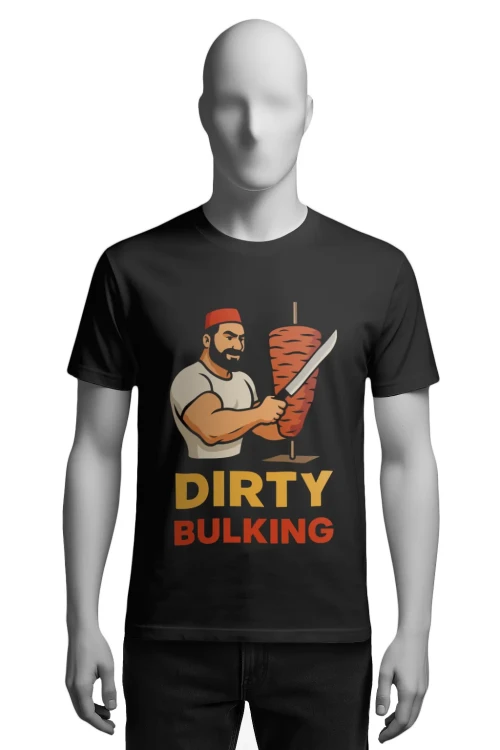 Koszulka na siłownię - dirty bulking - siłownia - męska przód