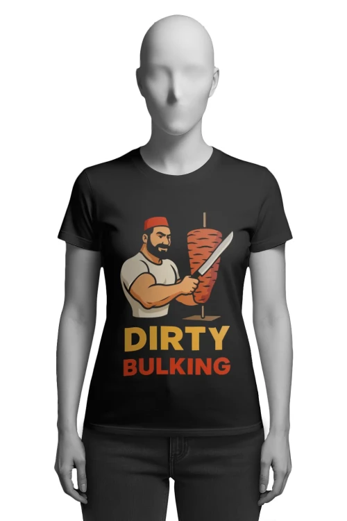 Koszulka na siłownię - dirty bulking - siłownia - damska przód