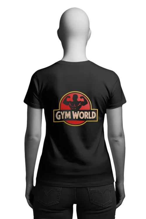Koszulka na siłownię - GYM WORLD - damska tył