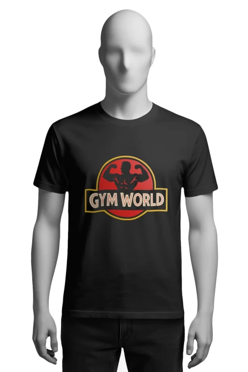 Koszulka na siłownię - GYM WORLD - męska przód
