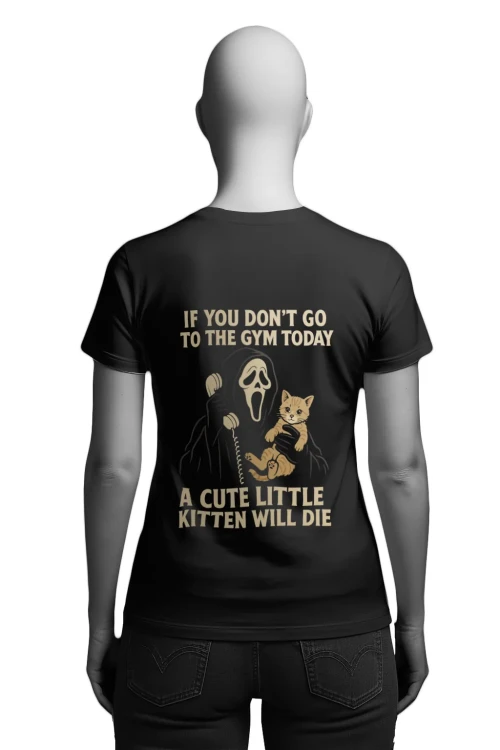 Koszulka na siłownię - KRZYK - damska tył