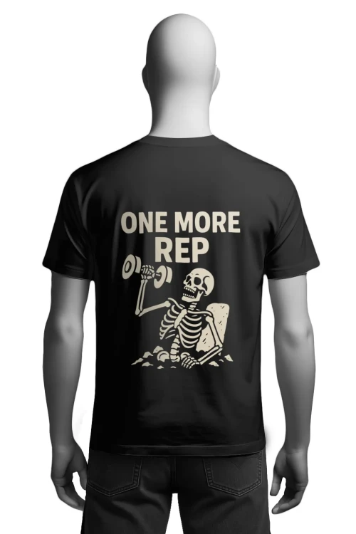 Koszulka na siłownię - ONE MORE REP - męska tył