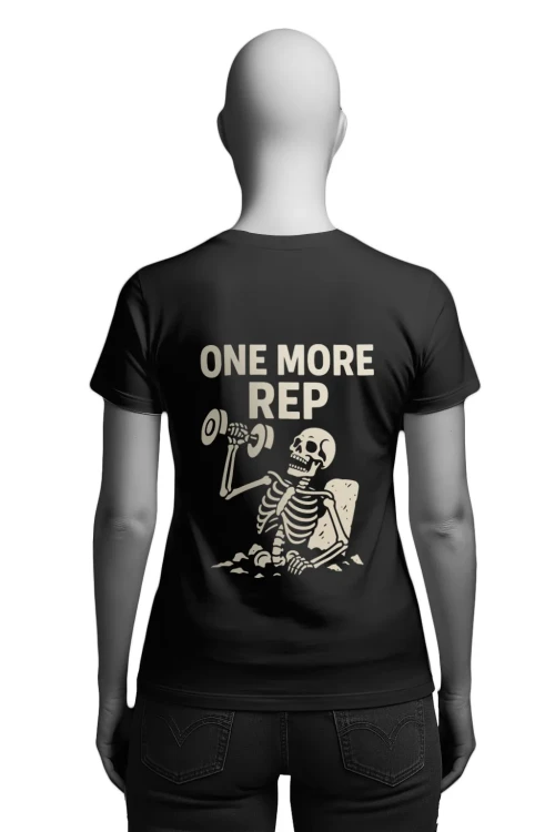 Koszulka na siłownię - ONE MORE REP - damska tył