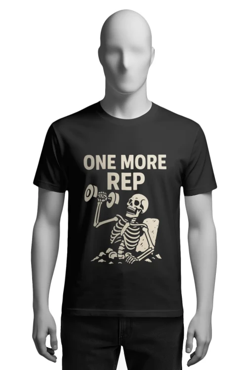 Koszulka na siłownię - ONE MORE REP - męska przód