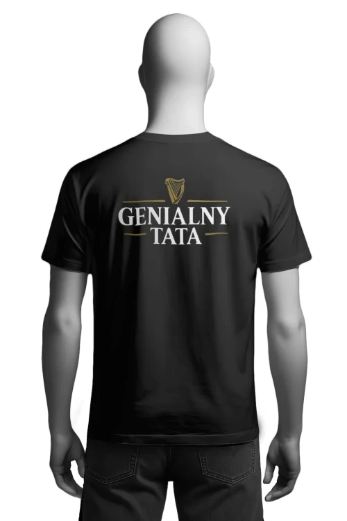 Koszulka piwo dla Taty - à la Guiness - męska tył