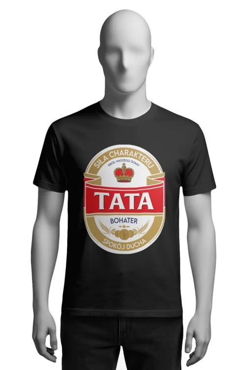 Koszulka piwo dla Taty - à la Tyskie - męska przód