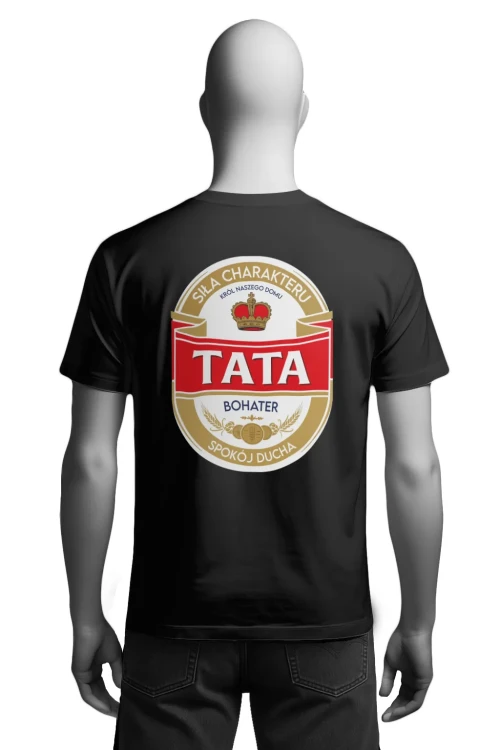 Koszulka piwo dla Taty - à la Tyskie - męska tył