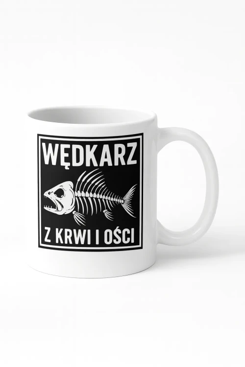 Kubek dla wędkarza - wędkarz z krwi i ości