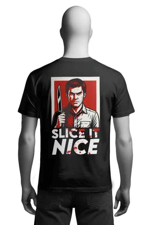 Koszulka Halloween – Slice It Nice - Dexter - męska tył