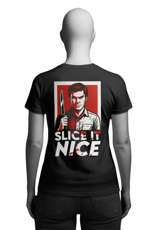 Koszulka Halloween – Slice It Nice - Dexter - damska tył