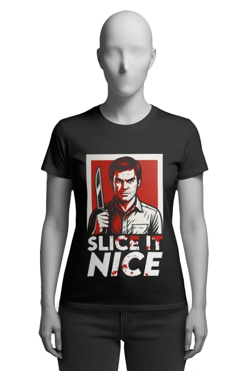 Koszulka Halloween – Slice It Nice - Dexter - damska przód