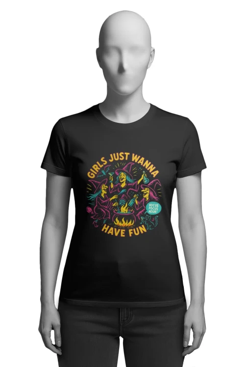 Koszulka Halloween – Girls Just Wanna Have Fun - damska przód