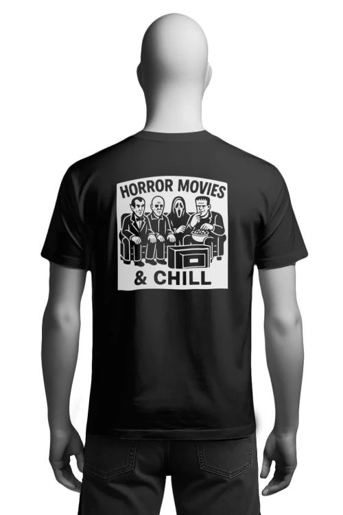 Koszulka Halloween – Horror Movies &amp; Chill - męska tył