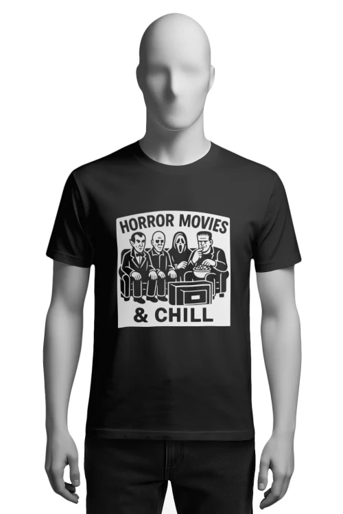 Koszulka Halloween – Horror Movies &amp; Chill - męska przód