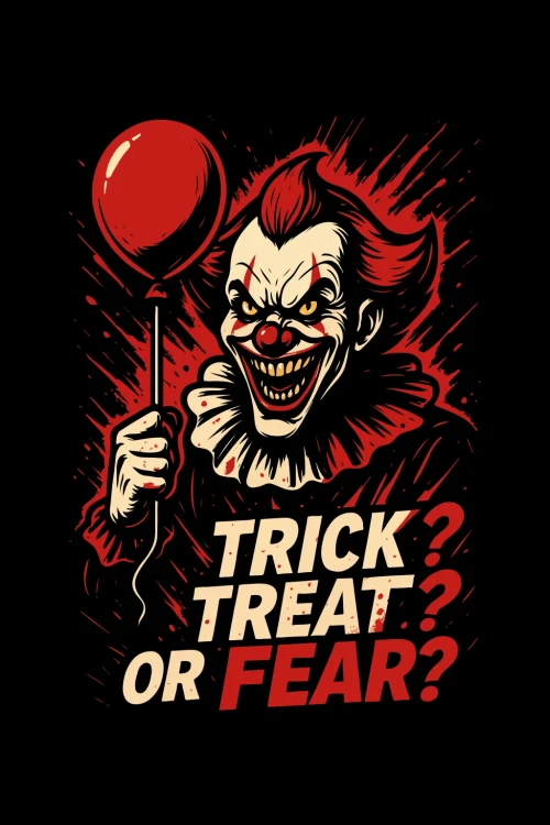 Koszulka Halloween – Trick, Treat or Fear? Pennywise