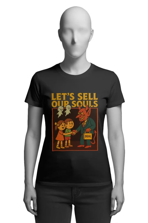 Koszulka Halloween – Let’s Sell Our Souls - damska przód