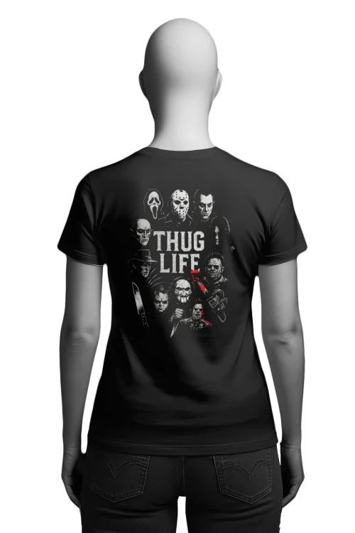 Koszulka Halloween – Thug Life - damska tył