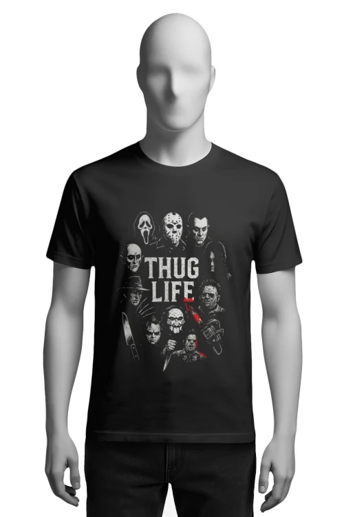Koszulka Halloween – Thug Life - męska przód
