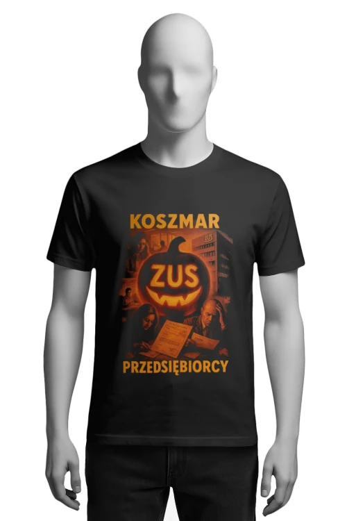 Koszulka Halloween – ZUS Koszmar Przedsiębiorcy - męska przód
