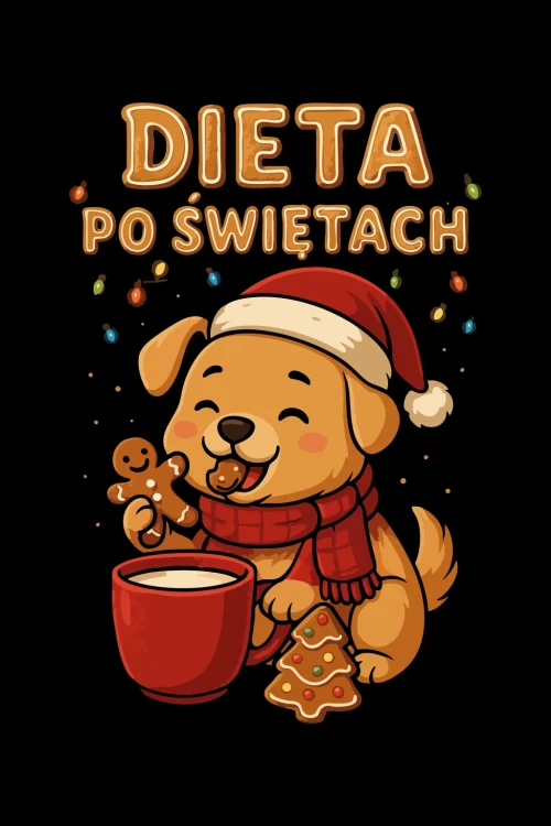 Koszulka świąteczna - Dieta po Świętach - grafika