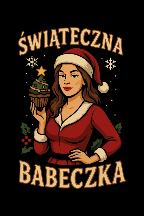 Kubek świąteczna babeczka - grafika